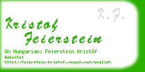 kristof feierstein business card